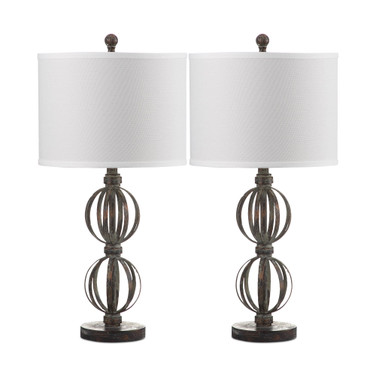 Set of 2 Calista Double Sphere Table Lamps