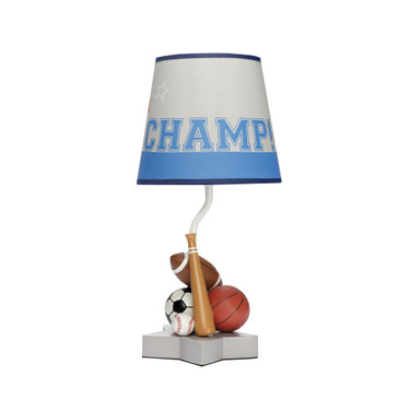 Baby Sports Lamp with Shade & Bulb - Football/Basketball/Baseball
