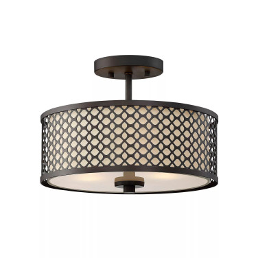 Trade Winds Hutchins Semi-Flush Mount Drum Ceiling Light