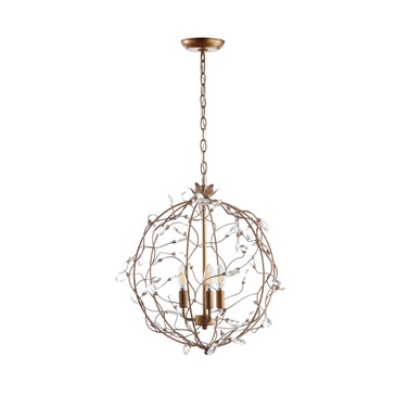 Isabelle 20" Adjustable Metal/Glass LED Pendant