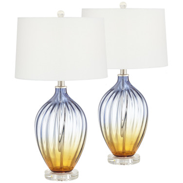 North Glass Multicolor Table Lamps - Set of 2