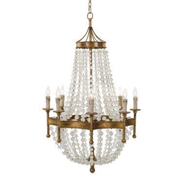 Frosted Crystal Bead Chandelier