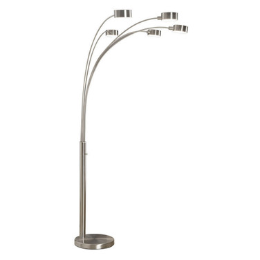Micah Plus Modern LED 88" 5-Arched Floor Lamp with Dimmer