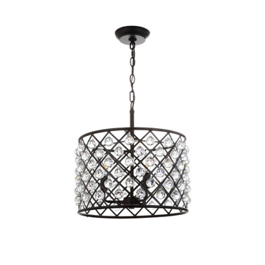 Gabrielle 16" Crystal,Metal LED Pendant Oil-Rubbed