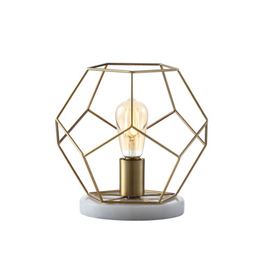 James 10" Metal/Marble LED Table Lamp