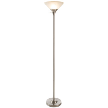 Brushed Silver LED Torchiere