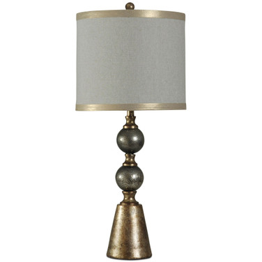 Cold River Glass-Accented Contemporary Table Lamp