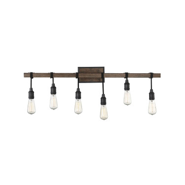 Burgess 6-Light Bathroom Vanity Light in Durango
