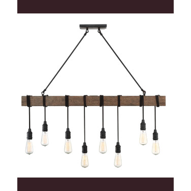 Burgess 8-Light Linear Chandelier in Durango