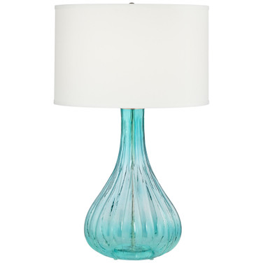Blue Green Glass Vase