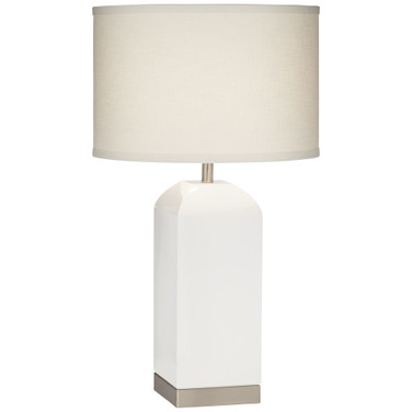Poly and Metal Milk Box Table Lamp