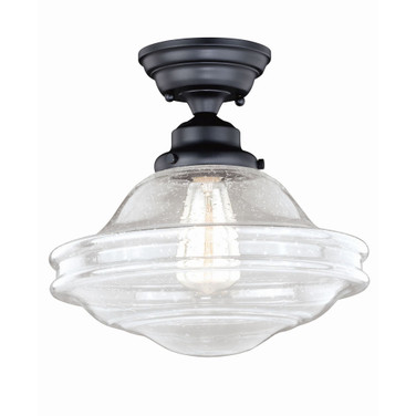 Huntley Farmhouse Ceiling Light Clear Schoolhouse Glass