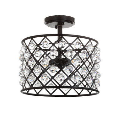 Gabrielle Crystal/Metal LED Semi-Flush Mount