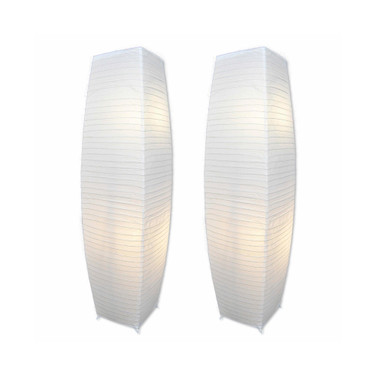 Alumni Chrome & Paper Floor Lamp (2-Pack)