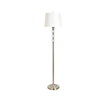 61" Metal and Crystal Floor Lamp