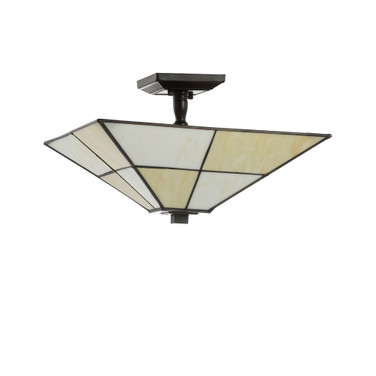 Juliana 15.7" Tiffany-Style LED Semi-Flush Mount