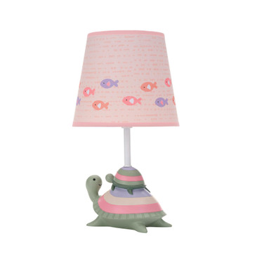 Sea Dreams Turtles Nursery Lamp with Shade & Bulb - Pink