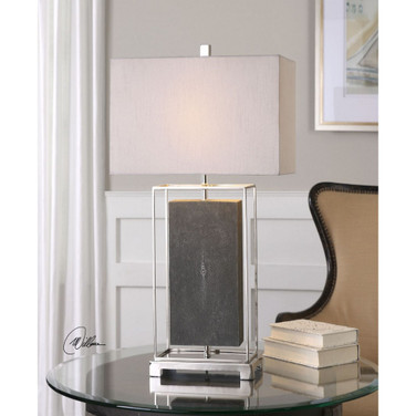 Sakana Gray Textured Table Lamp