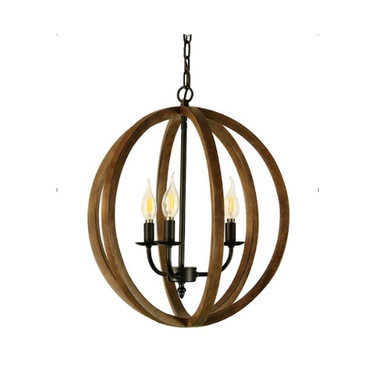 Canyon Home 3 Light Rustic Globe Chandelier