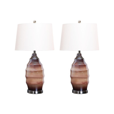 Tallulah Glass Table Lamp, Set of 2