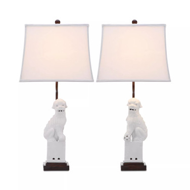 Foo Dog Set of 2 Table Lamps