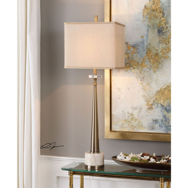 Verner Tapered Brass Table Lamp
