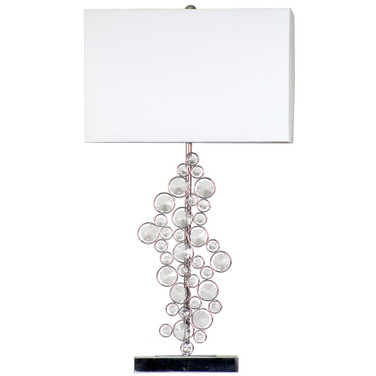 Elegant Designs Prismatic Crystal Sequin and Chrome Table Lamp