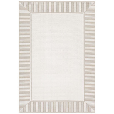 Alfresco ALF-9681 Taupe 8'9" x 12'9" Area Rug, Indoor/Outdoor