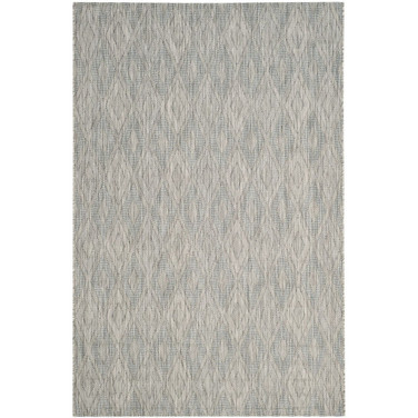 Courtyard Gray 4' x 5'7" Sisal Weave Outdoor Area Rug
