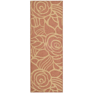 Courtyard Rust and Sand 2'7" x 8'2" Runner Outdoor Area Rug