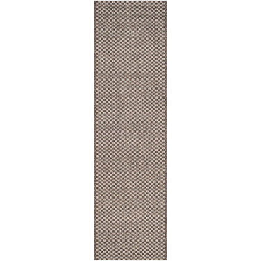 Courtyard Light Brown and Light Grey 2'3" x 8' Sisal Weave Runner Outdoor Area Rug