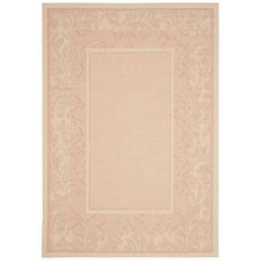 Courtyard Natural and Terra 8' x 11' Outdoor Area Rug