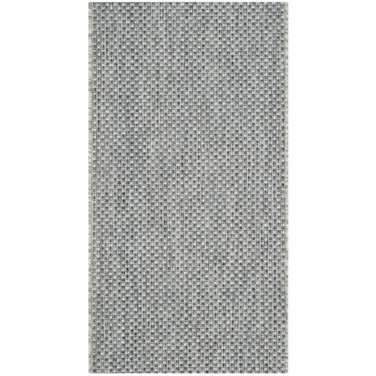 Courtyard Gray and Navy 2' x 3'7" Outdoor Area Rug