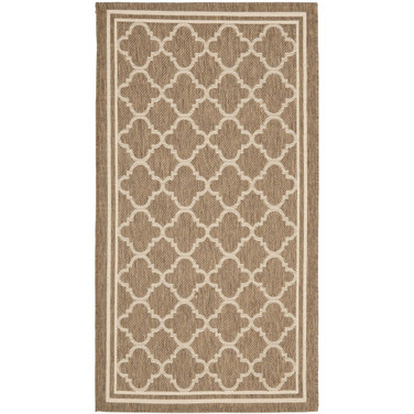Courtyard Brown and Bone 2' x 3'7" Outdoor Area Rug