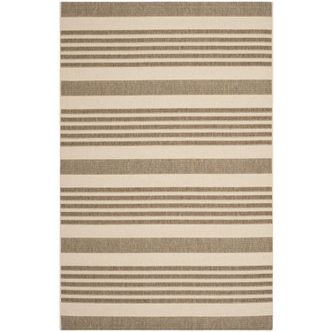 Courtyard Brown and Bone 4' x 5'7" Outdoor Area Rug