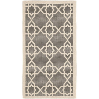 Courtyard Gray and Beige 2' x 3'7" Outdoor Area Rug
