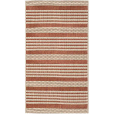 Courtyard Terracotta and Beige 2' x 3'7" Sisal Weave Outdoor Area Rug