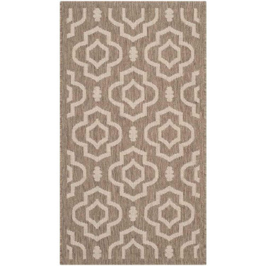 Courtyard Brown and Bone 2' x 3'7" Sisal Weave Outdoor Area Rug