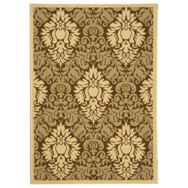 Courtyard Brown and Natural 2'7" x 5' Outdoor Area Rug