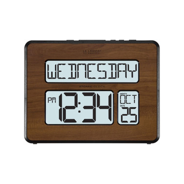Backlight Atomic Full Calendar Digital Clock with Extra Large Digits