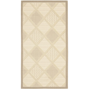Courtyard Beige and Dark Beige 2'7" x 5' Outdoor Area Rug