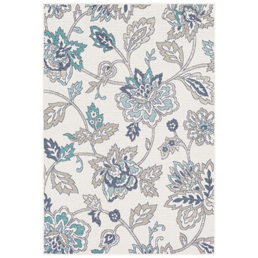 Alfresco ALF-9674 Aqua 2'3" x 4'6" Area Rug, Indoor/Outdoor