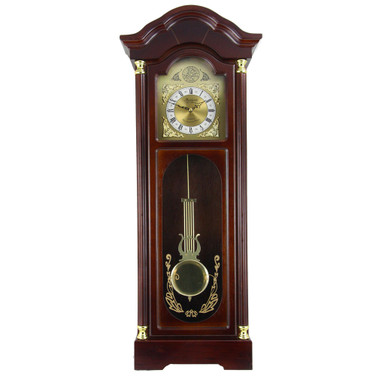 Clock Collection 33" Antique Chiming Wall Clock with Roman Numerals