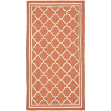 Courtyard Terracotta and Bone 2'7" x 5' Sisal Weave Outdoor Area Rug