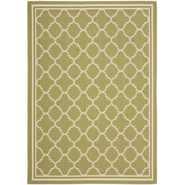 Courtyard Green and Beige 2'3" x 20' Runner Outdoor Area Rug
