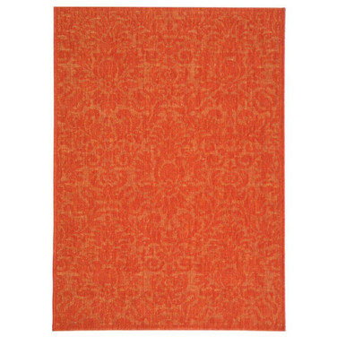 Courtyard Red 5'3" x 7'7" Sisal Weave Outdoor Area Rug