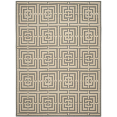 Courtyard Gray and Cream 9' x 12' Sisal Weave Outdoor Area Rug