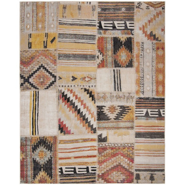 Montage Taupe and Multi 9' x 12' Outdoor Area Rug