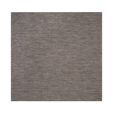Courtyard Black and Beige 6'7" x 6'7" Square Outdoor Area Rug