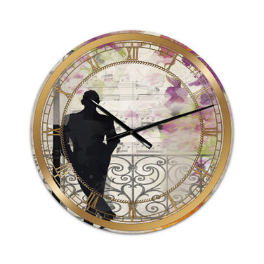 Waiting in Paris Oversized Traditional Wall Clock - 36" x 28" x 1"